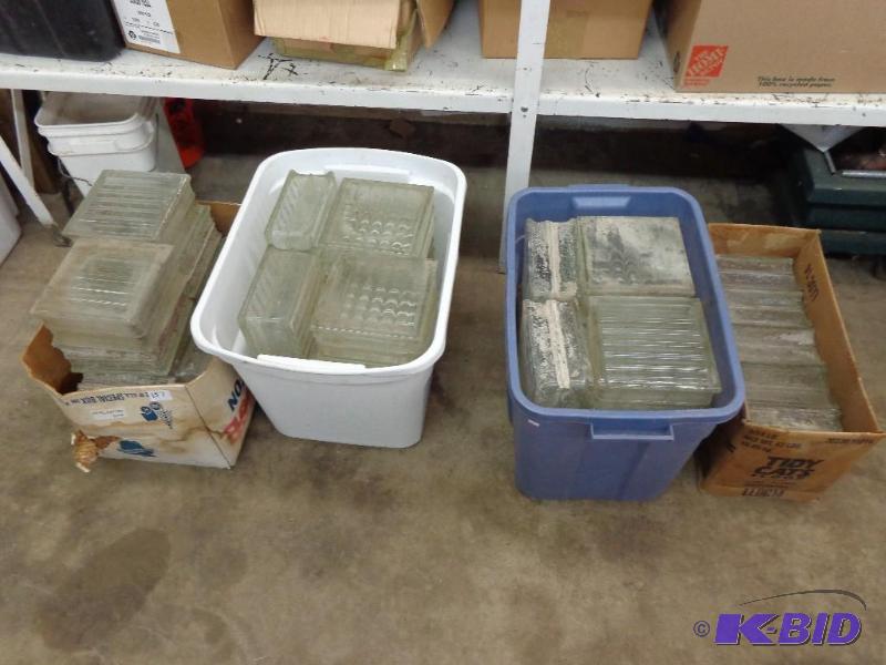 lot 153 image: Glass Window Blocks 7 34" x 7 34"...