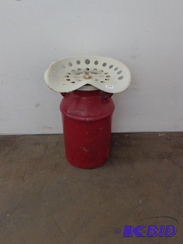lot 157 image: Great All Weather Seat Made From an Old Milk ...