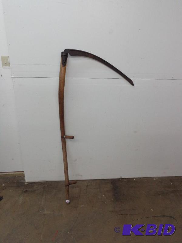 lot 16 image: Old Seymours Hay Sickle  2 Handles 30&q...