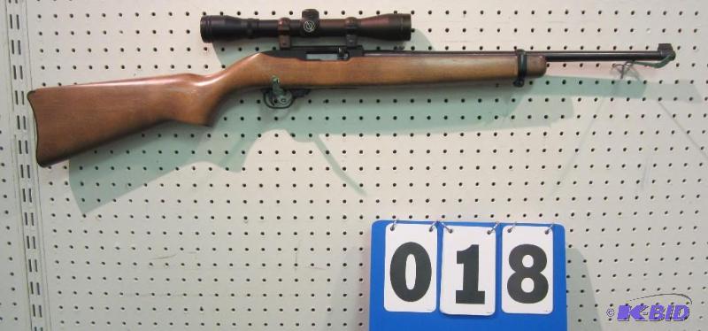 lot 00018 image: Ruger Model 1022 Carbine Rifle Simmons Scope 4x32