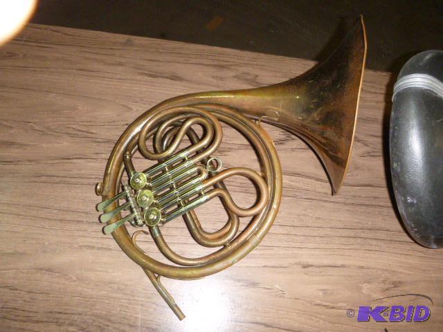 lot 10 image: French Horn with Case No mouth piece - not in...