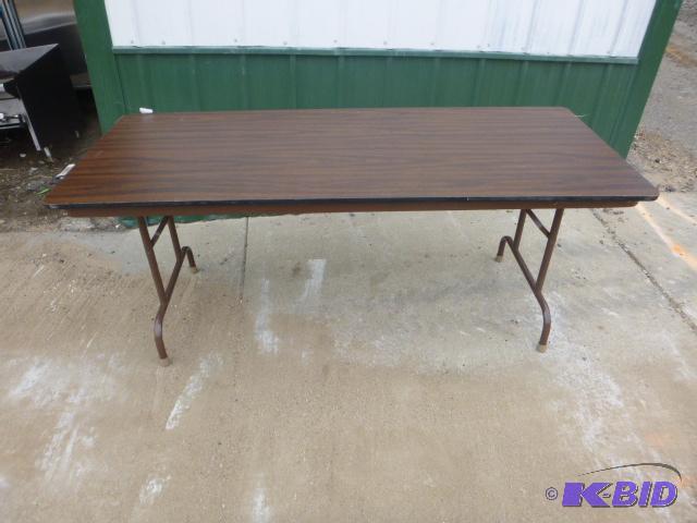 lot 123 image: Folding Table 72" X 30"...