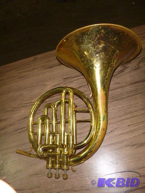 lot 14 image: French Horn with Case No mouth piece - not in...