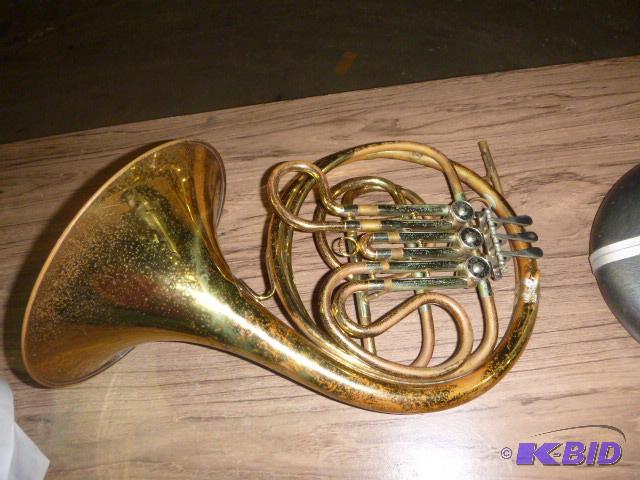 lot 17 image: French Horn with Case No mouth piece - not in...