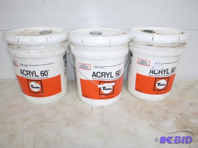 lot 194 image: 3 Pails of Acryl&nbsp60 Acrylic Admixture Fo...
