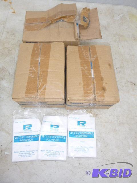 lot 218 image: 3 Boxes&nbspof Disposable Poly Aprons 28&quo...