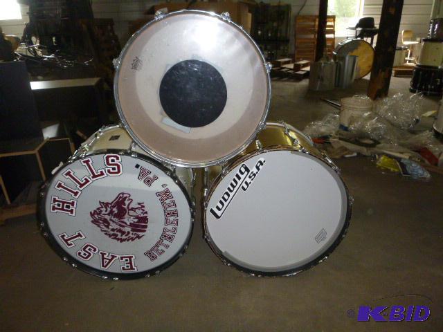 lot 35 image: Two Ludwig and One Yamaha Bass Drums...