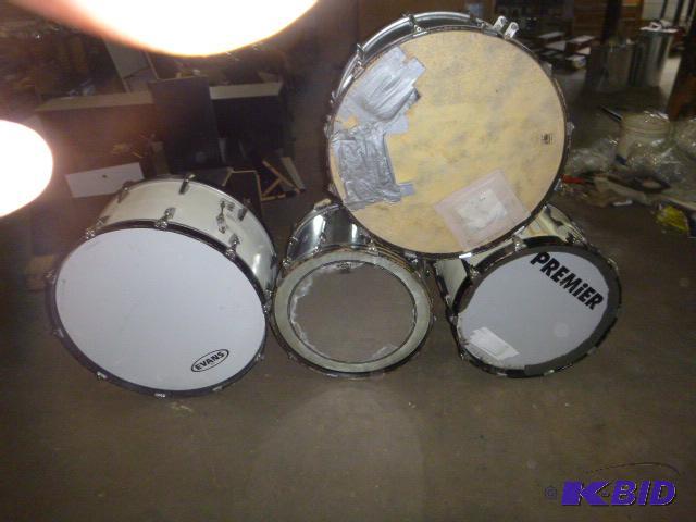lot 36 image: Four Bass Drums One evens one Premier and 2 ...