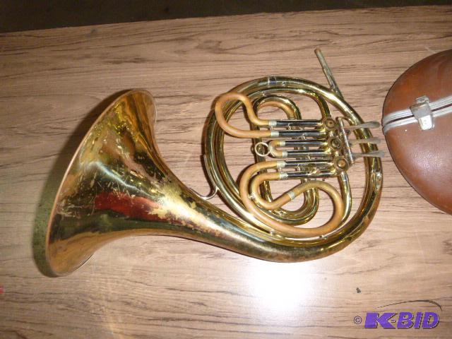 lot 7 image: French Horn with Case No mouth piece - not in...