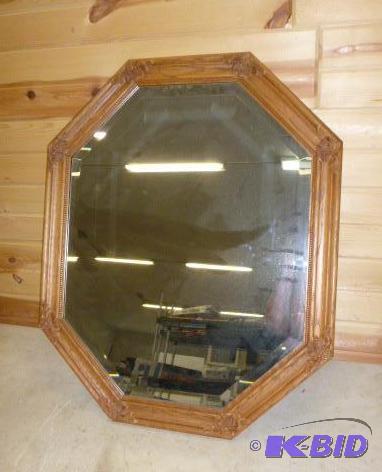 lot 76 image: Octagon Framed Mirror 32 12" X 26"...