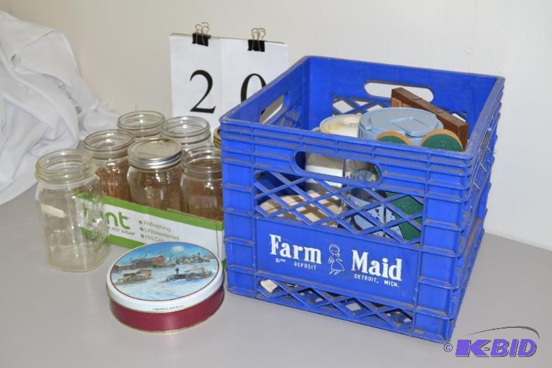 Plastic crate, Misc. household items