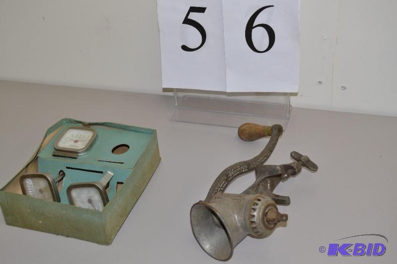 Grinder and thermometers