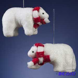 Polar Bear Scarf Ornaments