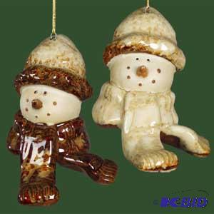 Rustic Snowman Ornament