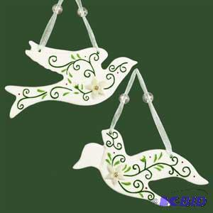 Dove Scrolls Ornaments