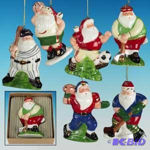 Santa Sports Ornaments