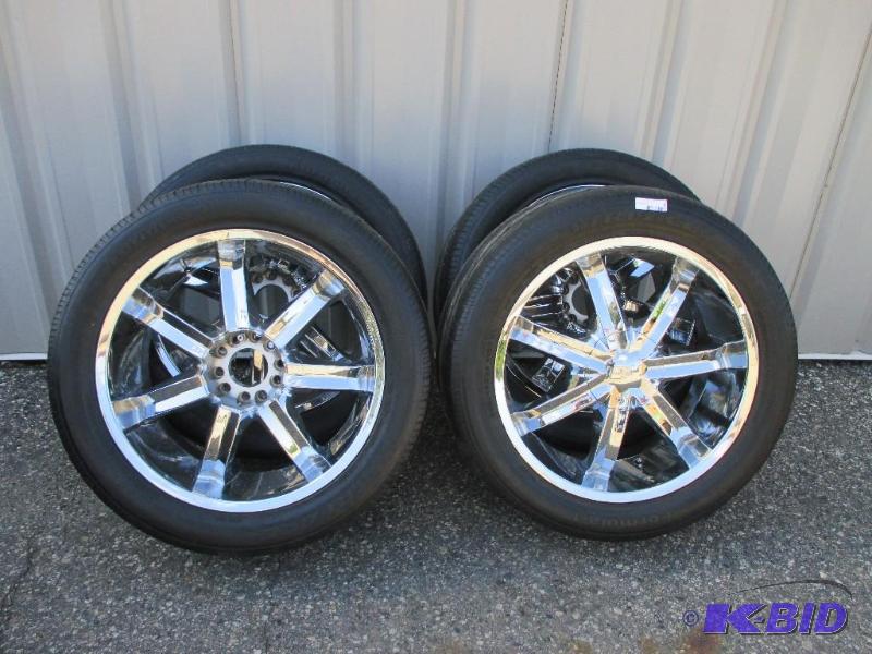 4 MB Motor 22&quot Wheels with 30545R22 tir...