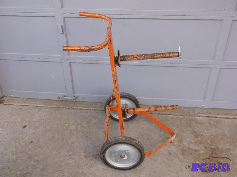 lot 12 image: Ensley Tool Co commercial wire spool cart app...