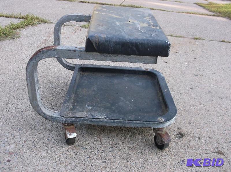 lot 33 image: Must have shop stool on casters for doing bra...