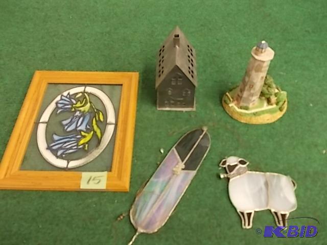 Box Lot - Sun Catchers, Light House, Metal Ho...