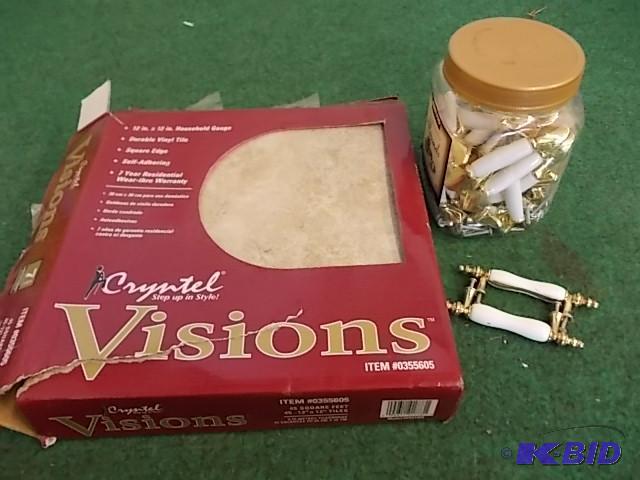 Box Of 12x12 Self Stick Vinyl Tiles (45 Sq Ft...