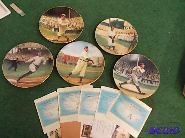 Set Of 5- Legends Of Baseball Collector Plate...