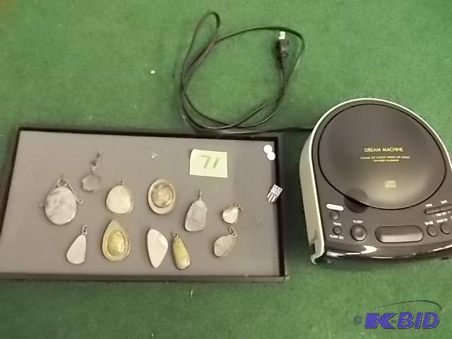 11-Pieces - Polished Rocks Mounted As Pendant...