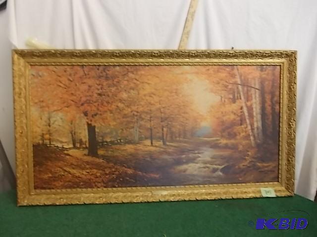 Ornate Frame Sofa Print &quotAutumn Leaves&q...