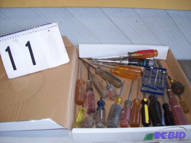 Box Lot Of Screwdrivers