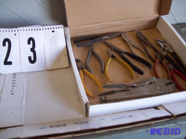 Box Lot of Misc. Pliers and Cutters...