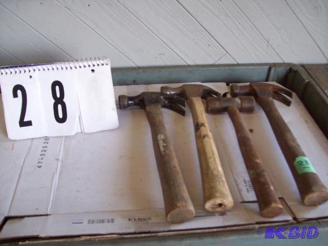 3 Claw And 1 Non-Marring Hammers...