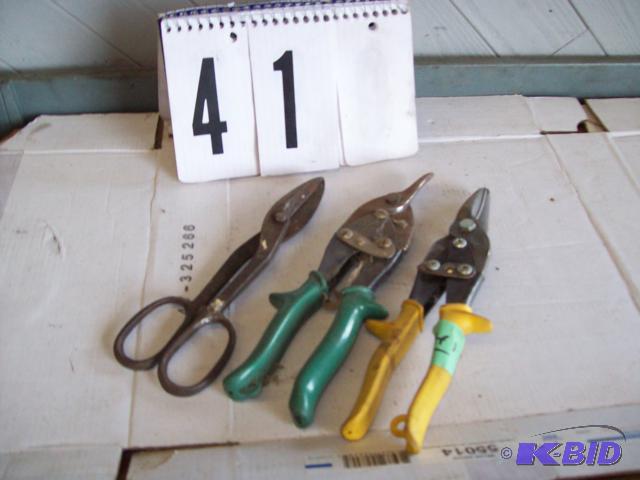 3 Tin snips, Straight, Right And Left...
