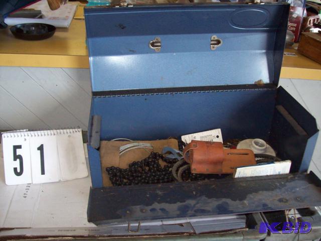 Blue Metal Tool Box with Misc Tool Contents...