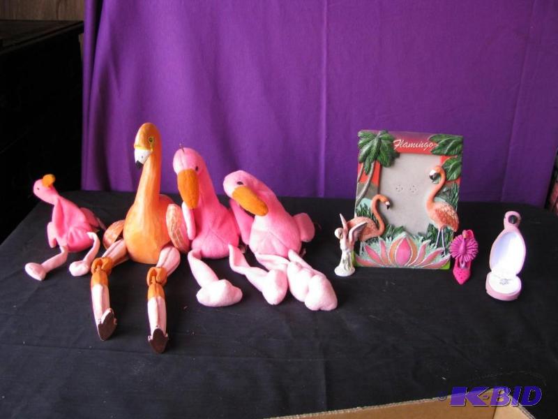 lot 54 image: collection of flamingos...