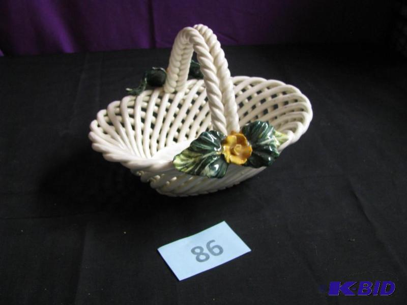 lot 86 image: Decorative ceramic waffle basket...