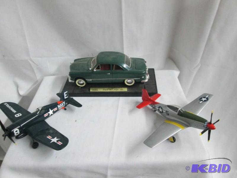 2 Model Airplanes and 1 Model Car