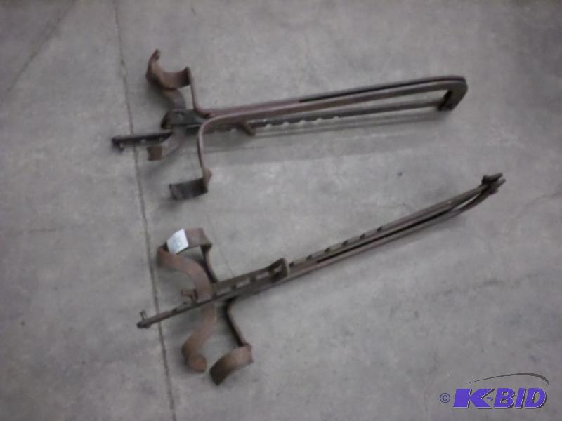 lot 103 image: (2) Vintage Steel Ladder Racks...