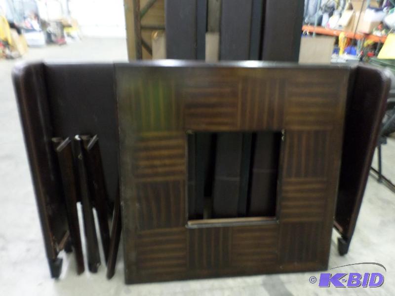 lot 16 image: (1) 60&quotx60" Wood Coffee Table (Miss...