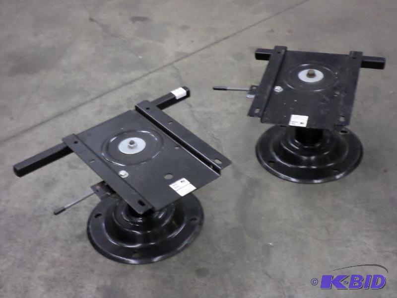 lot 32 image: (2) Steel Captain Chair Mounts...