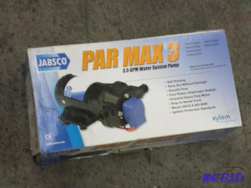 lot 45 image: Jabsco PAR-MAX3 3.5GPM Water System Pump...