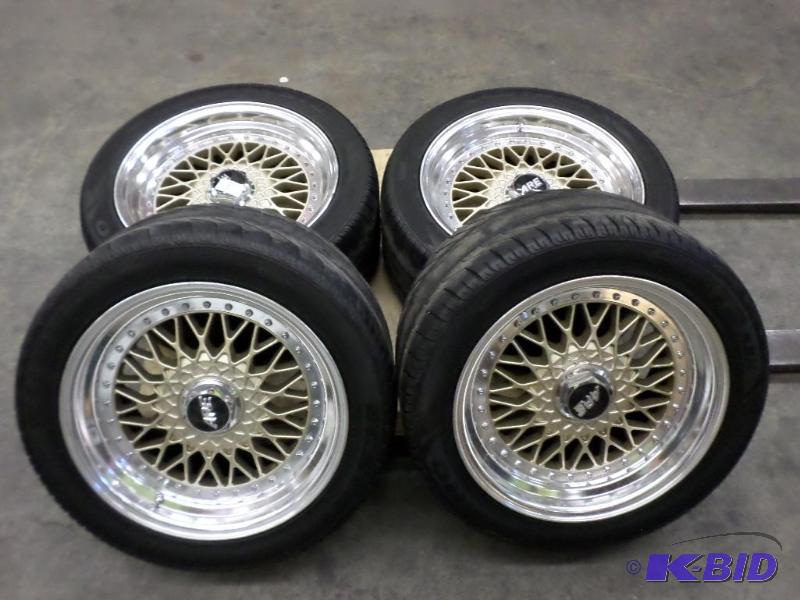 lot 7 image: (4) Nice ARE 17" Rims With Used Kumho Ec...