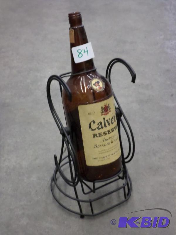 lot 84 image: Calvert Glass Bottle With Stand...