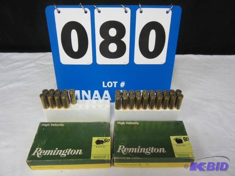 lot 00080 image: 2 Boxes of Remington 300 Win. Magnum Ammo