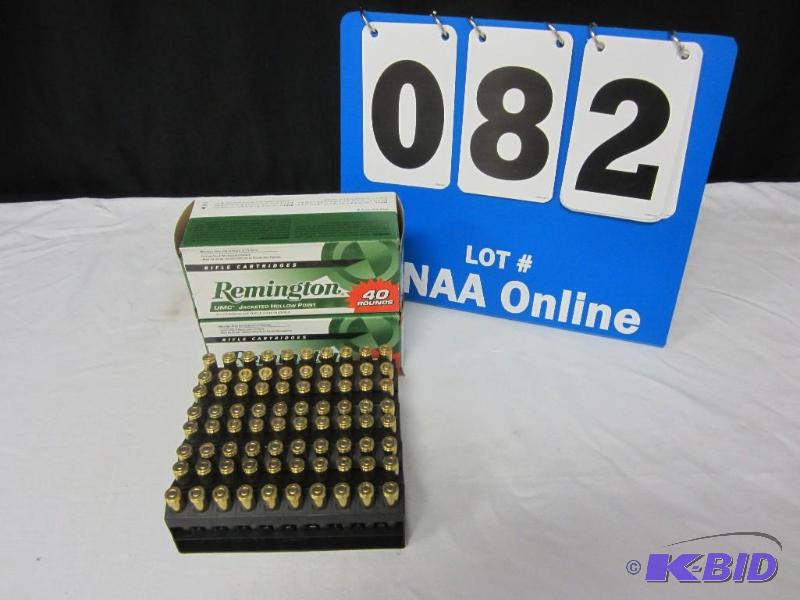 lot 00082 image: 2 Full Boxes of 223 Remington Hollow Point Rifle Cartridges