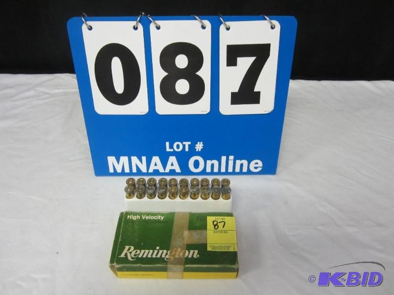 lot 00087 image: Full Box of 30-30 Winchester Remington Rifle Cartridges