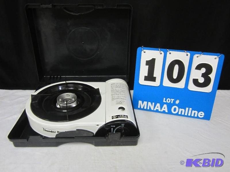lot 103 image: Thunder Range Portable Gas Stove Propane Camping Hunting