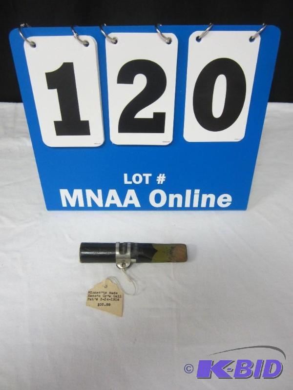 lot 120 image: Antique Hansen Crow Duck Call Minnesota