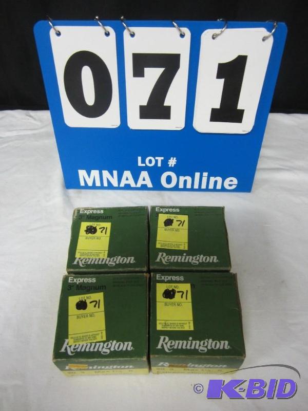 lot 71 image: 4 Boxes of Remington 20 Gauge 3 Magnum Shells