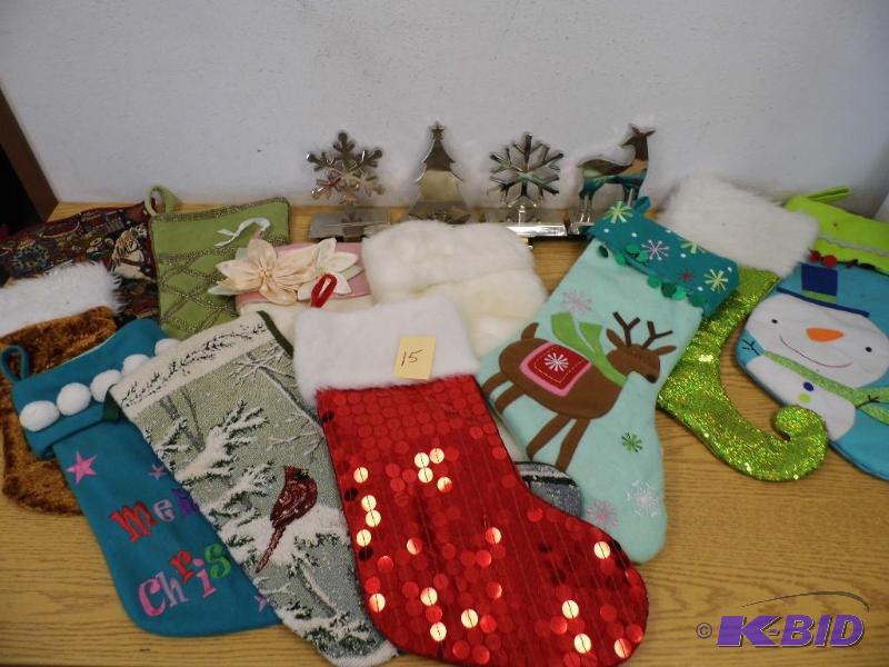 lot 15 image: Christmas Stockings and Hangers