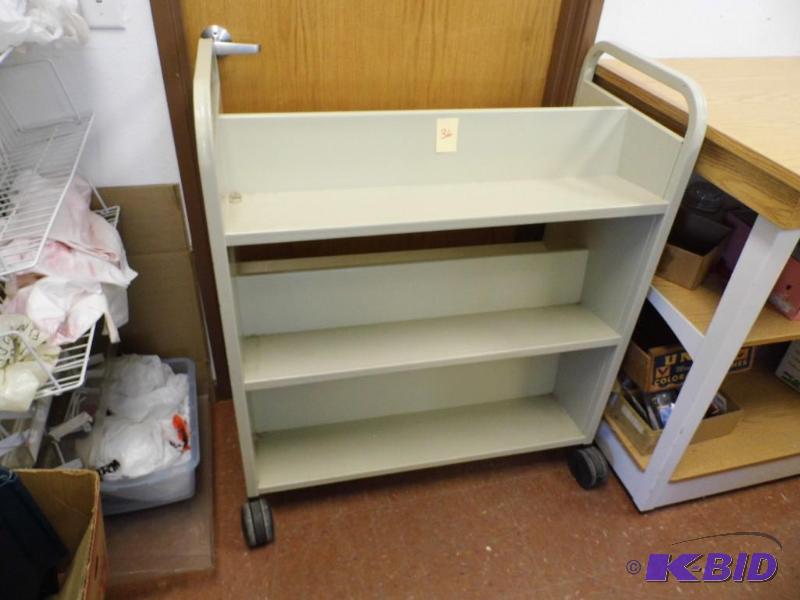 lot 36 image: Double Sided Book Cart